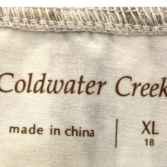 Coldwater Creek Animal Print Top XL Womens Beaded Stretch Chiffon Boho Leopard - Picture 3 of 8